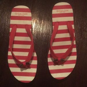 Coach Bow Wedge Sandals